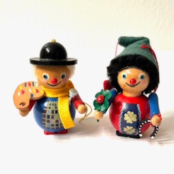 VTG Steinbach Germany Wooden Ornaments Lot of 4 - Picture 3 of 6